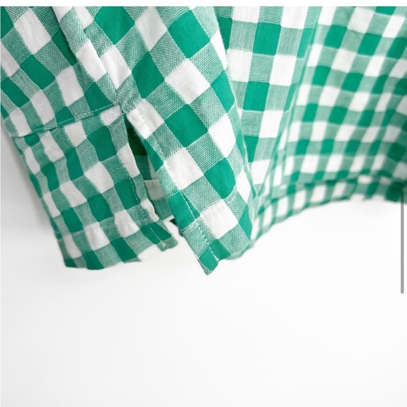 Anthropologie - Green Gingham Blouse - Size 6 - Picture 12 of 15